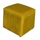 Ver imagem 5 de Poltrona Amamentação com Balanço + Puff Laura Veludo Amarelo