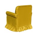 Ver imagem 3 de Poltrona Amamentação com Balanço + Puff Laura Veludo Amarelo