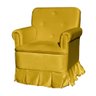 Poltrona Amamentação com Balanço + Puff Laura Veludo Amarelo - 2