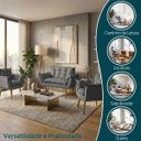 Ver imagem 4 de Kit Namoradeira Decorativa e 2 Poltronas Confortável para Sala Recepção Manicure Alice Suede