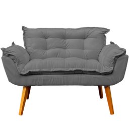 Kit Namoradeira Decorativa + 2 Poltronas Reforçadas Para Amamentação Suede - 3