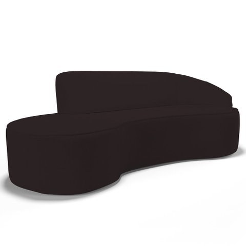 Sofá Living 3 Lugares 260cm Braço Direito Mozart D06 Sintético Marrom - Mpozenato