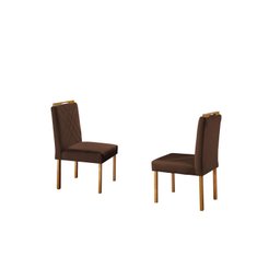 Conjunto Sala de Jantar Malibu Mesa e 6 Cadeiras Madeira Maciça Tampo com Vidro - 4