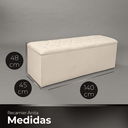 Ver imagem 4 de Recamier Bau Estofado Casal Padrão Anita 140 Cm Veludo