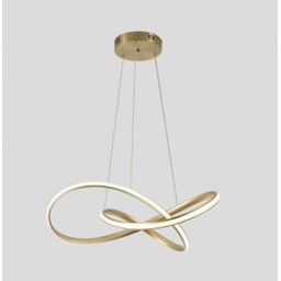 Pendente De Led Moderno 63cm Dourado Para Mesa Sala De Jantar Quarto Living Área Gourmet - 2