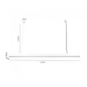 Ver imagem 4 de Pendente de Led Slim Otan Branco 1,2m Mesa Escritório Balcão Bancada Aparador Área Gourmet