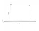 Ver imagem 4 de Pendente de Led Slim Otan Branco 1,2m Mesa Escritório Balcão Bancada Aparador Área Gourmet