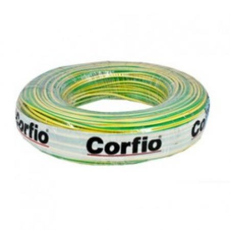 Cabo Flexível Antichamas 750V 4,0mm² - Verde/Amarelo Corfio - 1