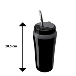 Copo Térmico Tererê com Tampa Preto Cuia com Filtro e Bomba - 5