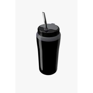Copo Térmico Tererê com Tampa Preto Cuia com Filtro e Bomba