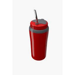 Copo Térmico Tererê com Tampa Cuia Vermelho Filtro e Bomba - 1
