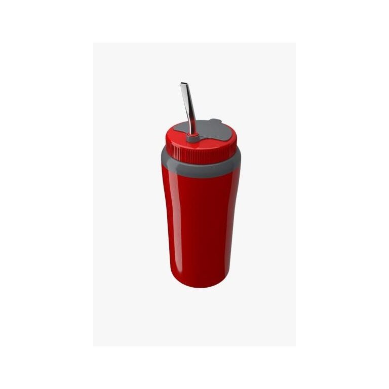 Copo Térmico Tererê com Tampa Cuia Vermelho Filtro e Bomba