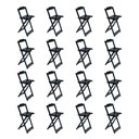 Ver imagem 2 de Kit 8 Jogos De Mesa Bistrô De Madeira Com 2 Cadeiras Dobravel Preto - Preto