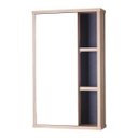 Ver imagem 2 de Espelho Milano para Banheiro com Armário Carvalho e Grafite - 69 x 42cm