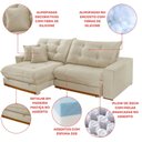 Ver mais imagens de Sofá Retrátil 3 Lugares 250cm Linho Belize