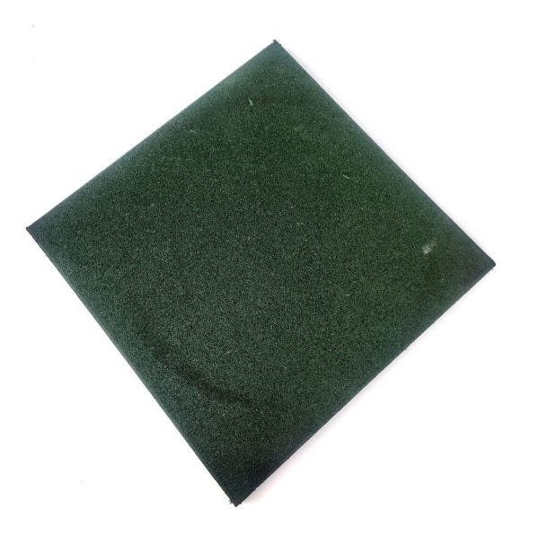 1m² Piso De Borracha Crossfit 15mm Verde 4 Pçs (50x50cm) - 1
