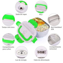 Marmita Lancheira Elétrica Lorben Aquecedor Alimentos Tomada 110v-220v e Plugue Carro 12v - 3