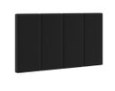 Ver imagem 1 de Cabeceira Cama Solteiro Placa Estofada 90 Cm Suspensa Itália - Preto Suede
