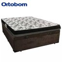 Ver imagem 3 de Cama Box Baú Casal Suede + Colchão Ortobom Iso Dupla Face 138x188x60 Cor:marrom