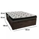 Ver imagem 6 de Cama Box Baú Casal Suede + Colchão Ortobom Iso Dupla Face 138x188x60 Cor:marrom