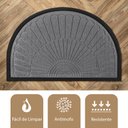 Ver imagem 5 de 1 Tapete Porta Capacho Naska Meia Lua Antiderrapante 40x60cz