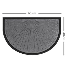 1 Tapete Porta Capacho Naska Meia Lua Antiderrapante 40x60cz - 6