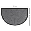 Ver imagem 6 de 1 Tapete Porta Capacho Naska Meia Lua Antiderrapante 40x60cz