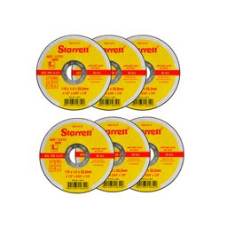 Kit de Disco de Corte Starrett com 06 Discos Fino Inox 4.1/2 Starrett Esmerilhadeira -c/06 - 1 Kit de Disco de Corte Starrett com 06 Discos Fino Inox 4.1/2 Starrett Esmerilhadeira -c/06 - 1
