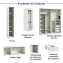 Ver imagem 6 de Guarda-Roupa Modulado de Canto Obliquo 8 Peças 9 Portas Reflectas Orion CabeCasa MadeiraOriginals