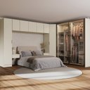 Ver imagem 1 de Guarda-Roupa Planejado de Canto Obliquo 8 Peças 9 Portas Reflectas Orion CabeCasa MadeiraOriginals Bege/Aveia