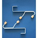 Ver imagem 3 de Kit com 2 Cabideiros de Porta Ferro e Madeira