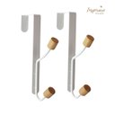 Ver imagem 1 de Kit com 2 Cabideiros de Porta Ferro e Madeira