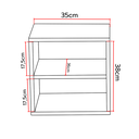 Ver imagem 4 de Mesa de Cabeceira Marrom Madeira Moderna Suspensa