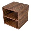 Ver imagem 3 de Mesa de Cabeceira Marrom Madeira Moderna Suspensa