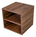 Ver imagem 3 de Mesa de Cabeceira Marrom Madeira Moderna Suspensa