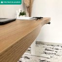 Ver imagem 5 de Mesa Escritório Retangular Premium Moderno Aço 135cm Amadeirado Artany