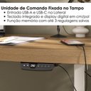 Ver imagem 6 de Mesa Escritório Retangular Premium Moderno Aço 135cm Amadeirado Artany
