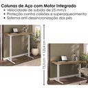 Ver imagem 3 de Mesa Escritório Retangular Premium Moderno Aço 135cm Amadeirado Artany