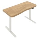 Ver imagem 1 de Mesa Escritório Retangular Premium Moderno Aço 135cm Amadeirado Artany