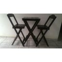 Ver imagem 2 de Conjunto de Mesa BISTRO com 2 cadeiras cor TABACCO Marcenaria Aliberti 01