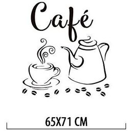 Adesivo Decorativo Parede Cozinha Café com Bule - 2