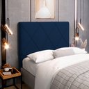 Ver imagem 6 de Cabeceira Cama Box Casal Queen Size Mel 160cm com Frame Veludo Azul Marinho - Desk Design