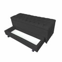 Ver imagem 2 de Calçadeira Baú Paris Capitonê Queen 1,60 M Suede Preto