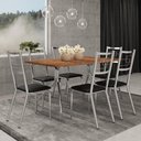 Ver imagem 1 de Conjunto Sala de Jantar Carraro Lion com Mesa e 6 Cadeiras