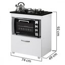 Ver imagem 2 de Balcão para Cooktop 5 bocas Salvia Kaiki Branco