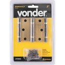 Ver imagem 2 de Dobradiça para Porta 4" Aço Carbono com 3 Peças Vonder