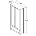 Ver mais imagens de Cristaleira 2 Portas Vidro 1 Gaveta 180x80 Cm E954 Preto Dtall Preto
