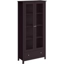 Ver imagem 1 de Cristaleira 2 Portas Vidro 1 Gaveta 180x80 Cm E954 Preto Dtall Preto