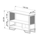 Ver imagem 4 de Balcão Aparador Estilo Industrial Telado 134cm Lacasamia