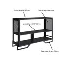 Ver imagem 3 de Balcão Aparador Estilo Industrial Telado 134cm Lacasamia